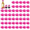 XIPEGPA 50PCS Plastic Mini Western Cowboy Cowgirl Hats Cute Miniature Hat West Party Crafts for Cowboy Cowgirl Party Supplies (Pink) view 1