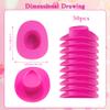 XIPEGPA 50PCS Plastic Mini Western Cowboy Cowgirl Hats Cute Miniature Hat West Party Crafts for Cowboy Cowgirl Party Supplies (Pink) view 2