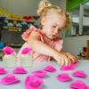 XIPEGPA 50PCS Plastic Mini Western Cowboy Cowgirl Hats Cute Miniature Hat West Party Crafts for Cowboy Cowgirl Party Supplies (Pink) view 4