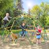 GIKPAL Climbing Dome, 10FT Dome Climber with Hammock for Kids 3 to 10 Outdoor Play Equipment, Supports up to 1000lbs Jungle Gym, Anti-Rust, Easy Assembly, Yellow+Green view 3