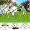 GIKPAL Climbing Dome, 10FT Dome Climber with Hammock for Kids 3 to 10 Outdoor Play Equipment, Supports up to 1000lbs Jungle Gym, Anti-Rust, Easy Assembly, Yellow+Green view 4