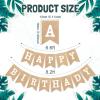 1st Birthday Party Decoration First Birthday Banner Rustic Happy 1st Burlap Banner One High Chair One Sign for Baby Girl Boy First Nursery Supplies, White Alphabet view 3