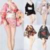 1/12 Scale Female Clothes,Female Short Kimono Clothing Dress Costume Outfit for 6inch PH TBL Action Figure Body (Blue and Pink) view 2