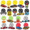 20 Pcs Race Car Hanging Swirl Decorations Racing Birthday Party Decorations Checkered Flags Racing Swirls Ceiling Decor for Boys Let's Go Racing Birthday Party Supplies view 3