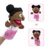 Family Hand Puppets, Puppets for Adults Puppets for Kids Role Paly Family Members 11.8 INCH,Multicultural Finger Puppet with Movable Mouth Soft Plush Puppets for Storytelling Teaching (African Style) view 2