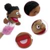Family Hand Puppets, Puppets for Adults Puppets for Kids Role Paly Family Members 11.8 INCH,Multicultural Finger Puppet with Movable Mouth Soft Plush Puppets for Storytelling Teaching (African Style) view 4