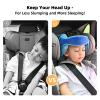 Toddler Car Seat Head Support,Child Adjustable Carseat Neck Support, Head Band Strap Headrest Soft Neck Protection Belt for Kids, Blue Dinosaur view 2