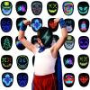 Depointer Life Kids Led Mask with Gesture Sensing LED Lighted Face Mask for Costume Cosplay Party Masquerade,Ages 3-10 view 1