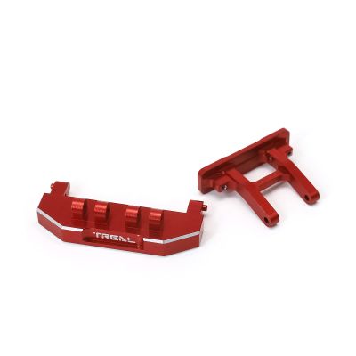 TREAL Aluminum 7075 Rear Bumper Mount for Axial SCX24 Deadbolt AXI90081 1/24 RC Crawler Car Upgrade Parts (Red)