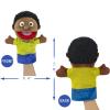 Family Hand Puppets, Puppets for Adults Puppets for Kids Role Paly Family Members 11.8 INCH, Multicultural Finger Puppet with Movable Mouth Soft Plush Puppets for Storytelling Teaching (African Style) view 3