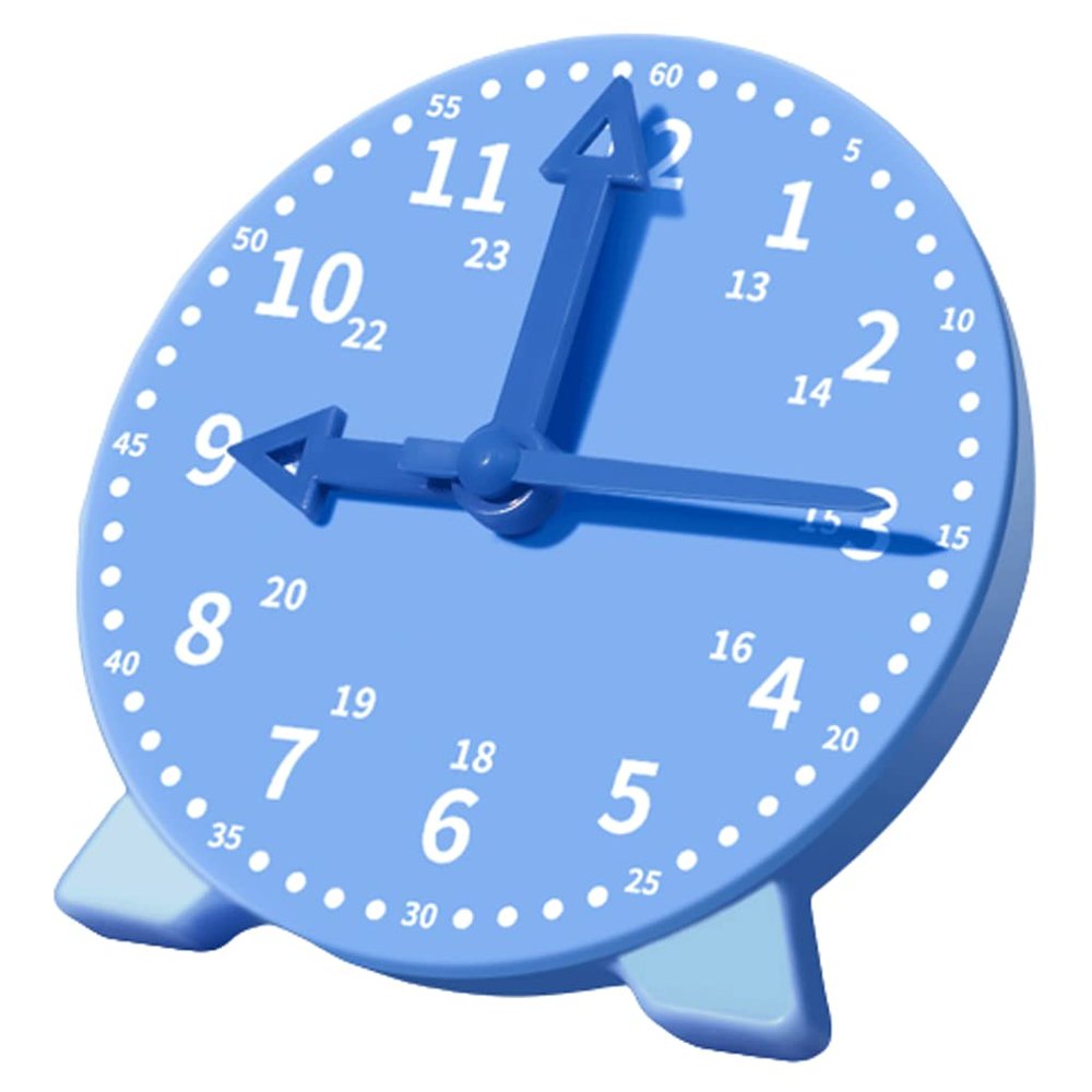 Study Teaching Model Three Needle Linkage Clock Model for Teaching Blue Early Education Math Model Children Teaching Equipment Early Education