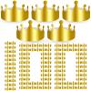 Crtiin 100 Pcs Gold Paper Crowns Birthday Party Bulk for Adults Classroom Students Hat Supplies Favors (Elegant Style) view 1
