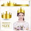 Crtiin 100 Pcs Gold Paper Crowns Birthday Party Bulk for Adults Classroom Students Hat Supplies Favors (Elegant Style) view 3