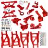 Rcarmumb RC Upgrades Part for 1/10 Slash 4x4 (VXL)/Stampede 4x4 (VXL),Alloy Front Rear Suspension Arm,Caster Block,Steering Blocks,Rear Stub Axle Carriers,Shock Tower Set Hops up,Red view 1
