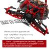 Rcarmumb RC Upgrades Part for 1/10 Slash 4x4 (VXL)/Stampede 4x4 (VXL),Alloy Front Rear Suspension Arm,Caster Block,Steering Blocks,Rear Stub Axle Carriers,Shock Tower Set Hops up,Red view 4