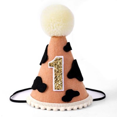 DSAANE Western Cowboy Party Hats - First Birthday Crowns for Decorations, Dress Up Photo Props