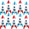 10 Pack 4D Rocket Ship Balloon Helium Balloon Outer Space Foil Rocket Balloons for Kids' Party Balloons Birthday Party Decoration view 1