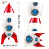 10 Pack 4D Rocket Ship Balloon Helium Balloon Outer Space Foil Rocket Balloons for Kids' Party Balloons Birthday Party Decoration view 2