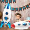 10 Pack 4D Rocket Ship Balloon Helium Balloon Outer Space Foil Rocket Balloons for Kids' Party Balloons Birthday Party Decoration view 3