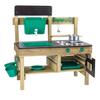 Hape Outdoor Kitchen | Mud Kitchen Wooden Toy Playset with Accessories, for Children Ages 3+ Years view 1