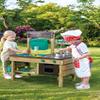 Hape Outdoor Kitchen | Mud Kitchen Wooden Toy Playset with Accessories, for Children Ages 3+ Years view 3