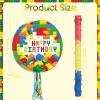 Jexine Birthday Block Piata Set Birthday Building Piata with Blindfold, Bat, Stick Blocks Party Supplies for Carnival Fiesta Party Supplies Event Decoration view 2