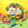 Jexine Birthday Block Piata Set Birthday Building Piata with Blindfold, Bat, Stick Blocks Party Supplies for Carnival Fiesta Party Supplies Event Decoration view 4