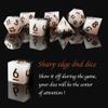 Sharp Edge DND Dice Set Handmade 7 Accessories Dice for Dungeons and Dragons TTRPG Games, Multi-Sided RPG Polyhedral Resin Sharp Edge Dice Roleplaying Games view 3