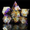 Sharp Edge DND Dice Set Handmade 7 Accessories Dice for Dungeons and Dragons TTRPG Games, Multi-Sided RPG Polyhedral Resin Sharp Edge Dice Roleplaying Games view 4