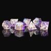 Sharp Edge DND Dice Set Handmade 7 Accessories Dice for Dungeons and Dragons TTRPG Games, Multi-Sided RPG Polyhedral Resin Sharp Edge Dice Roleplaying Games view 2