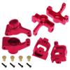 Aluminum Front/Rear Steering Hub Base C Carrier Knuckle Base C Seat Upgrade Parts for WLtoys 144001 1/14 RC Car Truck Buggy Replacement Accessories (Red) view 1