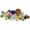 Out of the blue Glass Marbles Game Approx. 250 g Colourful Glass Baubles Various Sizes Craft Game view 1