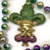 Comedy Tragedy Jester Faces Mardi Gras Bead Necklace New Orleans Parade Beads view 2