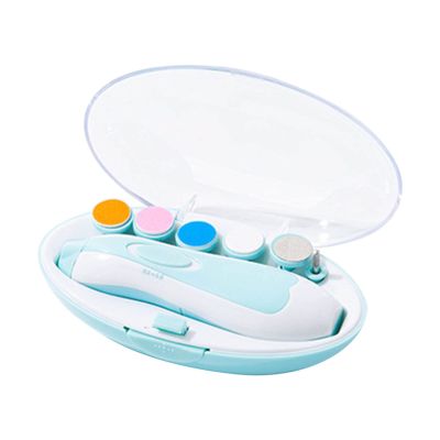 6 in 1Baby Nail Trimmer Electric, Electric Baby Nail Trimmer Baby Nail File Infant Nail Clippers with 1 Infant Nail Trimmer 8 Trimmer Head for Newborn Infant Toddler or Adult