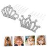 BIUDECO Princess Hair Accessories - 12pcs Rhinestone Headbands, Tiaras, Hair Clips, Combs for Girls' Parties and Favors view 4