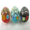 Big Game Toys~Set of 3 Big TOP 16mm Handmade Art Glass Blue Red Black Spots/Dots Swirls Marbles Circus Tent view 1