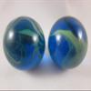 Big Game Toys Set of 2 SEA Turtle 35mm Boulder Translucent Blue/Green Swirl Large Shooter Solid Glass Marbles Aquarium Decor Glass Filler view 2