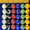 Big Game ~22mm (7/8") Large 30 Deluxe (w/Drawstring Storage Bag) Replacement Marbles Aggravation Wahoo Dirty Marbles Chinese Checker Board Game Glass view 1