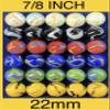 Big Game ~22mm (7/8") Large 30 Deluxe (w/Drawstring Storage Bag) Replacement Marbles Aggravation Wahoo Dirty Marbles Chinese Checker Board Game Glass view 2