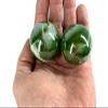 Big Game Toys Set of 2 Mossy Green 35mm Boulder Iridescent Green/White Swirl Swirl Large Shooter Solid Glass Marbles Aquarium Decor vase Filler view 2