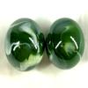 Big Game Toys Set of 2 Mossy Green 35mm Boulder Iridescent Green/White Swirl Swirl Large Shooter Solid Glass Marbles Aquarium Decor vase Filler view 4