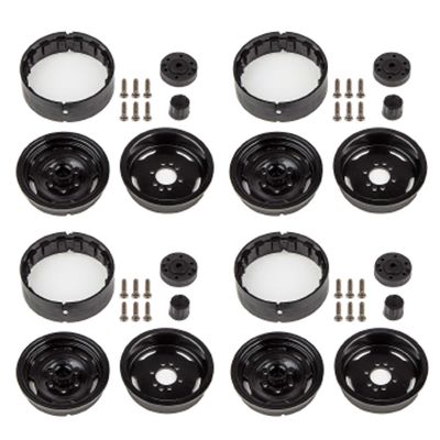 Team Associated Enduro Steelie Wheels, 1.9, Black, ASC42328