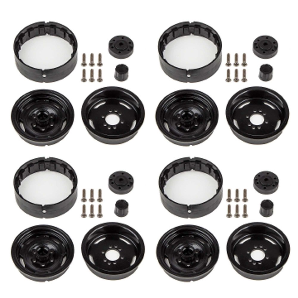 Team Associated Enduro Steelie Wheels, 1.9, Black, ASC42328