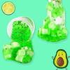Premade Lemon Green Jelly Cube Glimmer Crunchy Crystal Slime, Includes 6 Sets of Add-ins, Super Soft and Non-Sticky, Party Favors for Boys and Girls view 4
