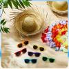 18 Pcs Hawaiian Party Kit: 6 Luau Hats, 6 Sunglasses, 6 Leis - Summer Beach Themed Party Favors and Wearables view 4