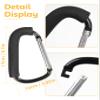 Stroller Hooks, 6.3" Large Stroller Clip, Stroller Hooks for Hanging Bags and Shopping, Stroller Accessories for Mommy, Large Carabiner view 4