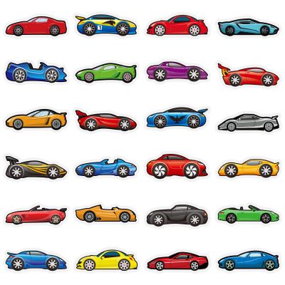 500 Pcs Race Car Stickers for Kids Sports Car Transportation Vehicle Stickers for Boys Toddler Teens Vehicle Themed Party Favors Teacher Reward Educational Toy Art Craft Activities