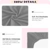 Fitted Crib Sheets for Baby Boys or Girls Soft Breathable Baby Play Yard Sheet for Standard Size Crib Mattress 39x27x5in Dark Gray view 4