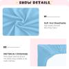 Fitted Crib Sheets for Baby Boys or Girls Soft Breathable Baby Play Yard Sheet for Standard Size Crib Mattress 39x27x5in Light Blue view 4