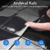 Premium 9 Pocket Card Binder for 360 Cards, Fabmaker PU Cover Trading Card Binder, Sturdy Card Collection Album, Sleek Card Holder Folders for Game Cards & Sports Cards, Grey view 4